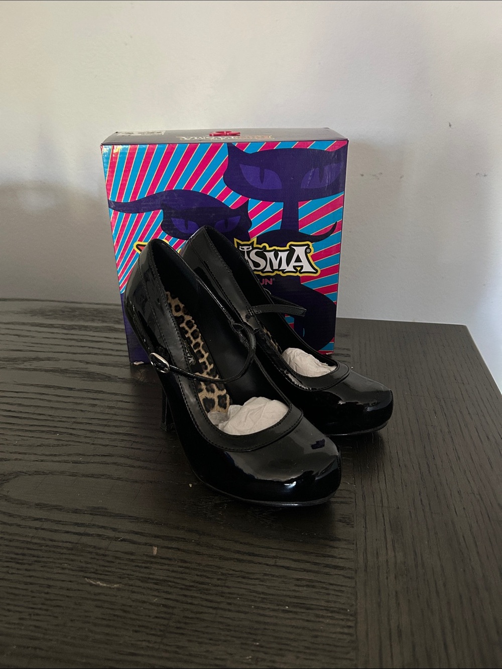 Funtasma Black Patent Mary Jane Platform Heels